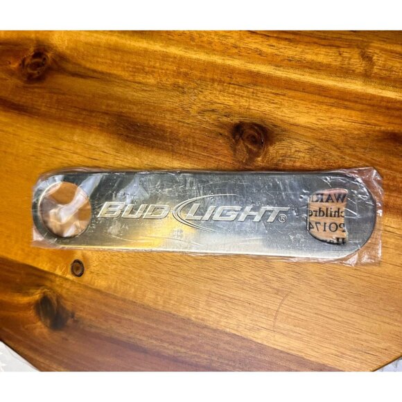 Bud Light Beer Bartenders Metal Bottle Opener Bar Key Brand New In Packaging - Picture 2 of 5